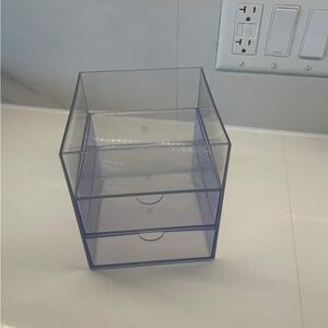 Transparent Blue Storage Organizer